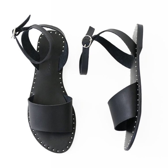Cityclassified Shoes - NWOT Hannah Studded Ankle Strap Sandals in Black